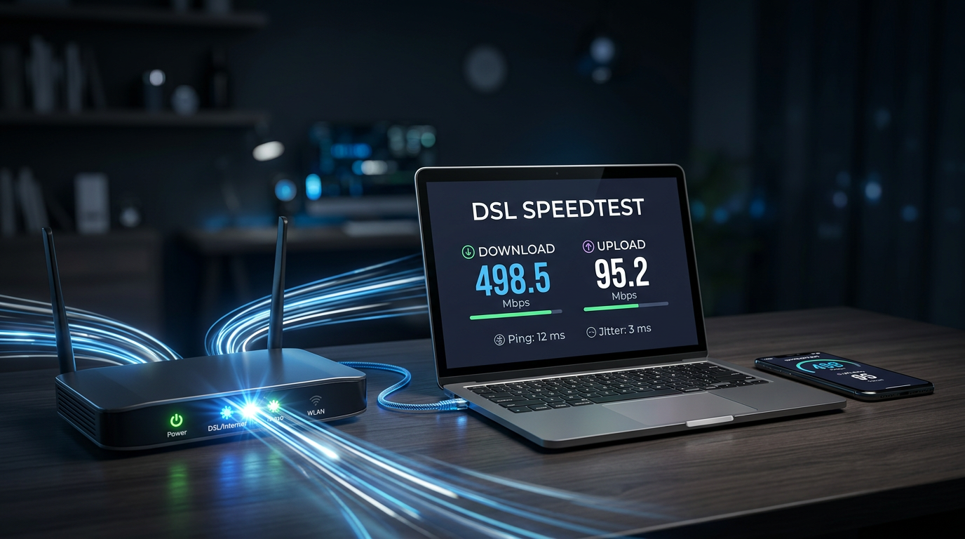 DSL Speedtest: Internetgeschwindigkeit messen & verstehen