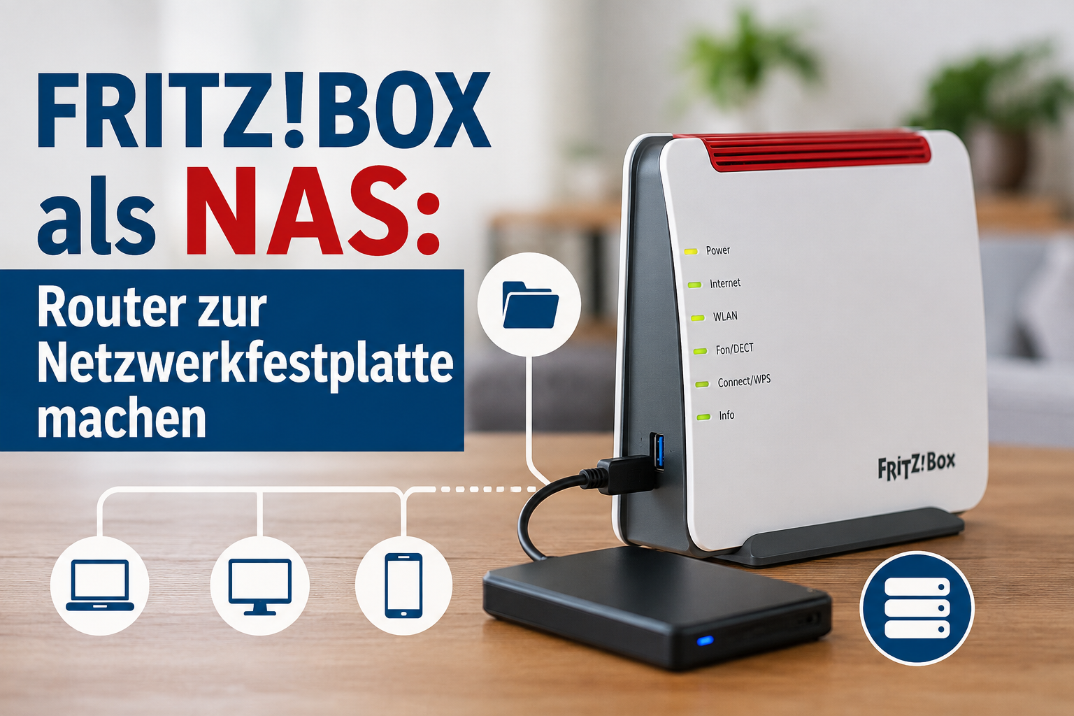FritzBox als NAS: Router zur Netzwerkfestplatte machen