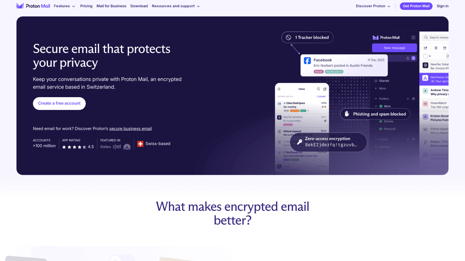 Proton Mail – Kostenlose, sichere E-Mail aus der Schweiz
