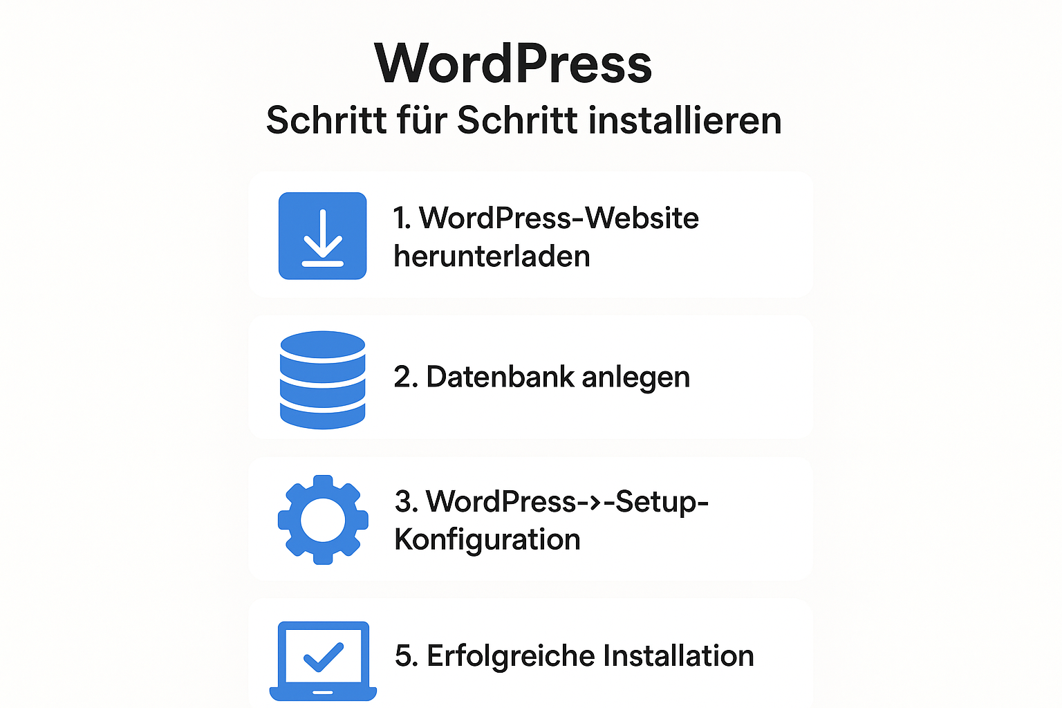 WordPress Schritt für Schritt installieren