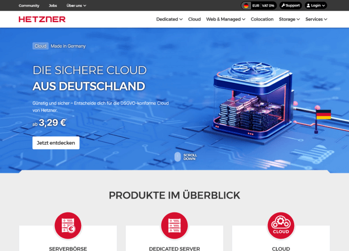Hetzner Online Hostinganbieter