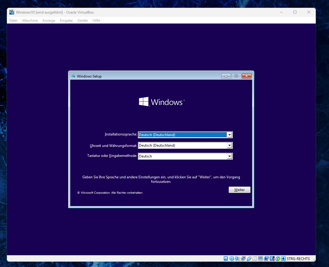 Windows installieren