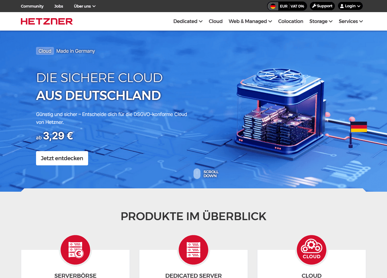 Hetzner Online Hostinganbieter