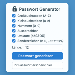Passwort generator für sichere Passwörter