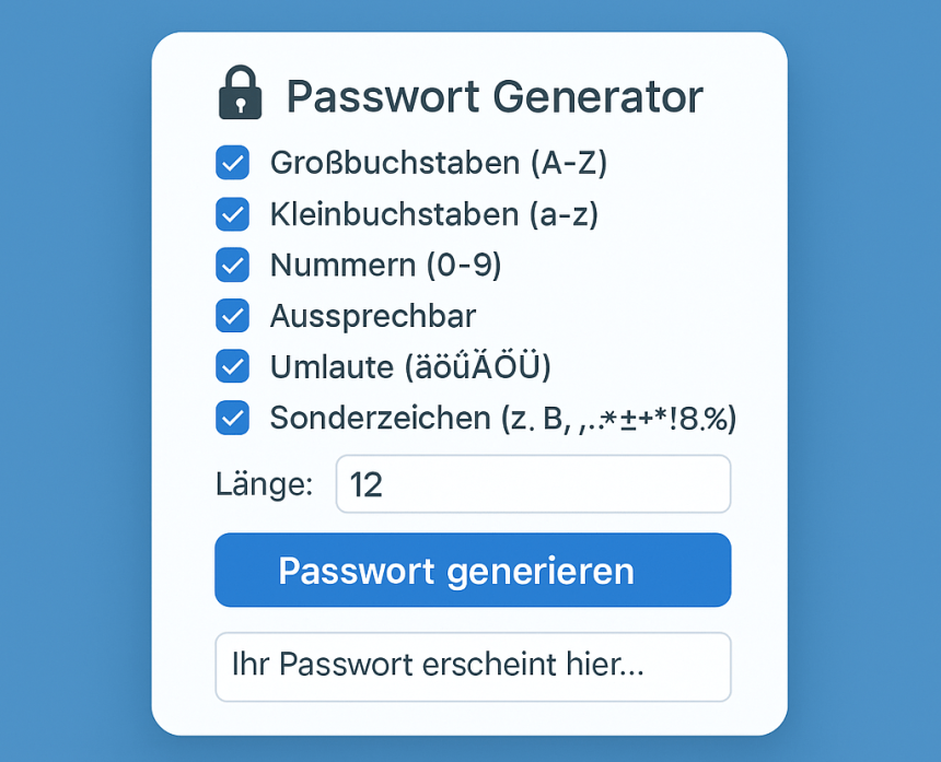 Passwort generator für sichere Passwörter